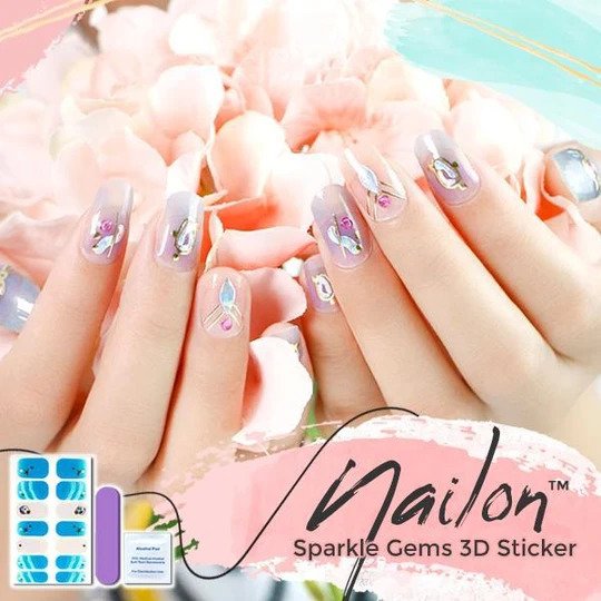 Nailon Sparkle Gems 3D matrica