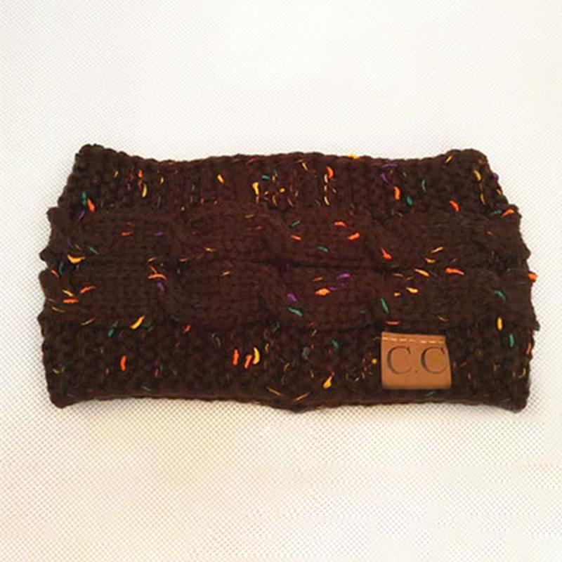 Színes kötött horgolt csavart fejpánt - Image 4