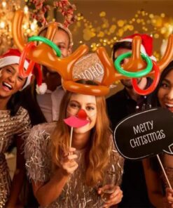 Karácsonyi rénszarvas agancs gyűrűdobás játék