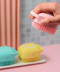 Szilikon fürdőmasszázs puha kefe